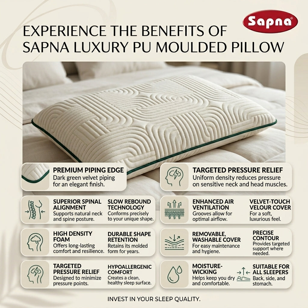 Sapna Moulded PU Pillow