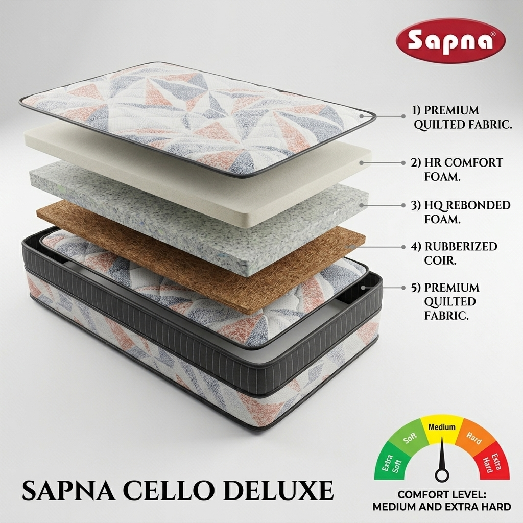 Sapna Cello Deluxe Mattress