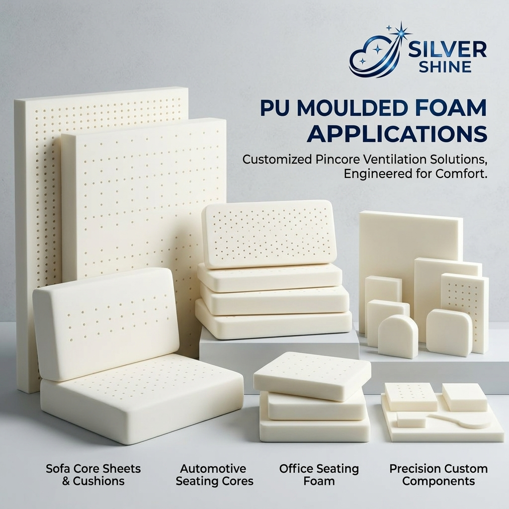 Silver PU Moulded Foam — Three Tiers