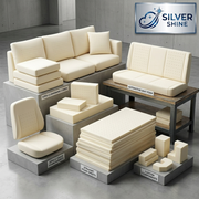Silver PU Moulded Foam — Three Tiers