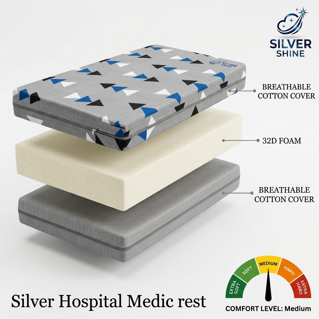 Silver Hospital Medic Rest Mattress