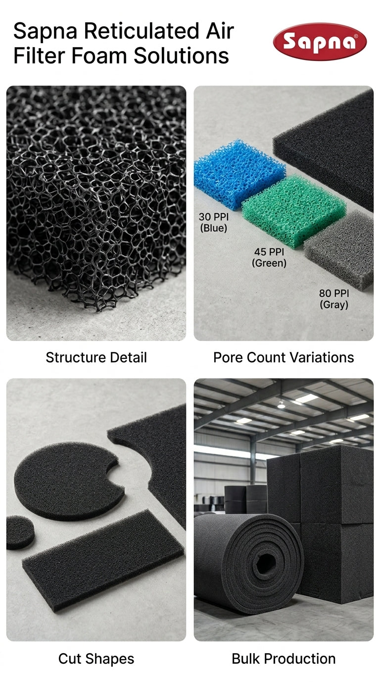 Sapna Reticulated / Air-Filter Foam