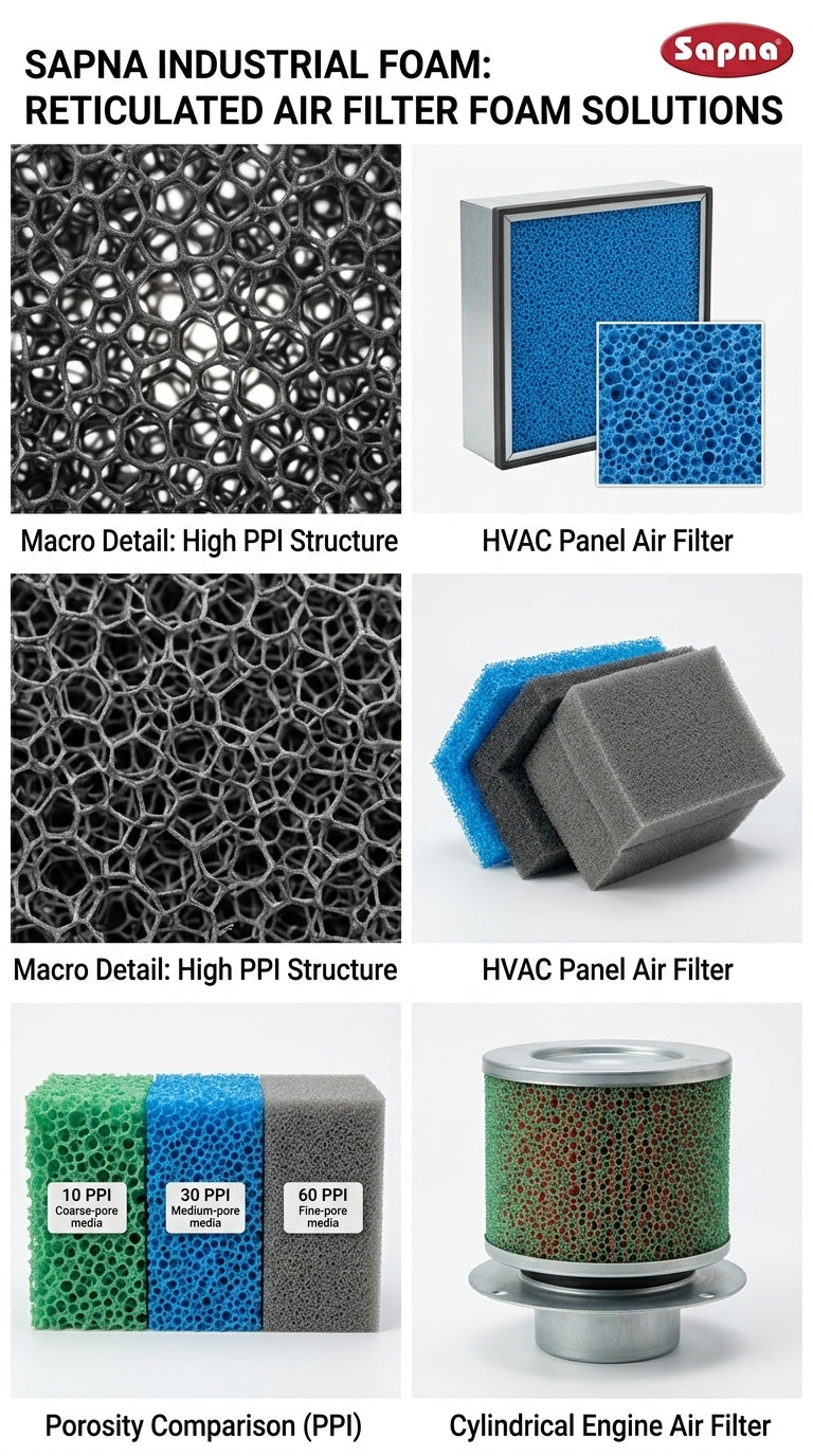 Sapna Reticulated / Air-Filter Foam