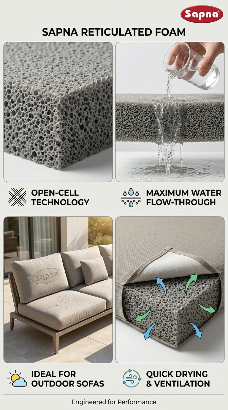 Sapna Reticulated / Air-Filter Foam